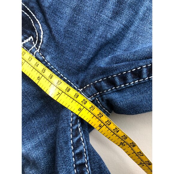 Vigoss Jeans Womens Size 3/4 L31 Dallas Boot Cut Heritage Fit Blue Denim Pant - Picture 6 of 10